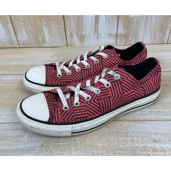 Converse All Star Chuck Taylor Women’s 9 Men’s 7 Hot Pink & Black Op Art - Picture 1 of 9